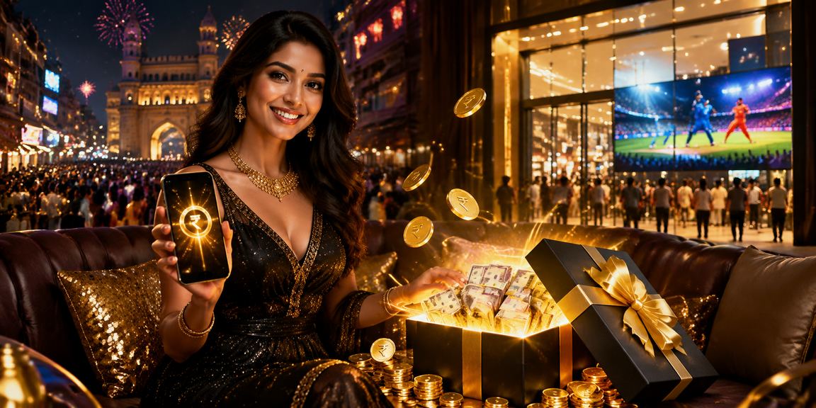 Indian player using mobile casino app with rupee currency