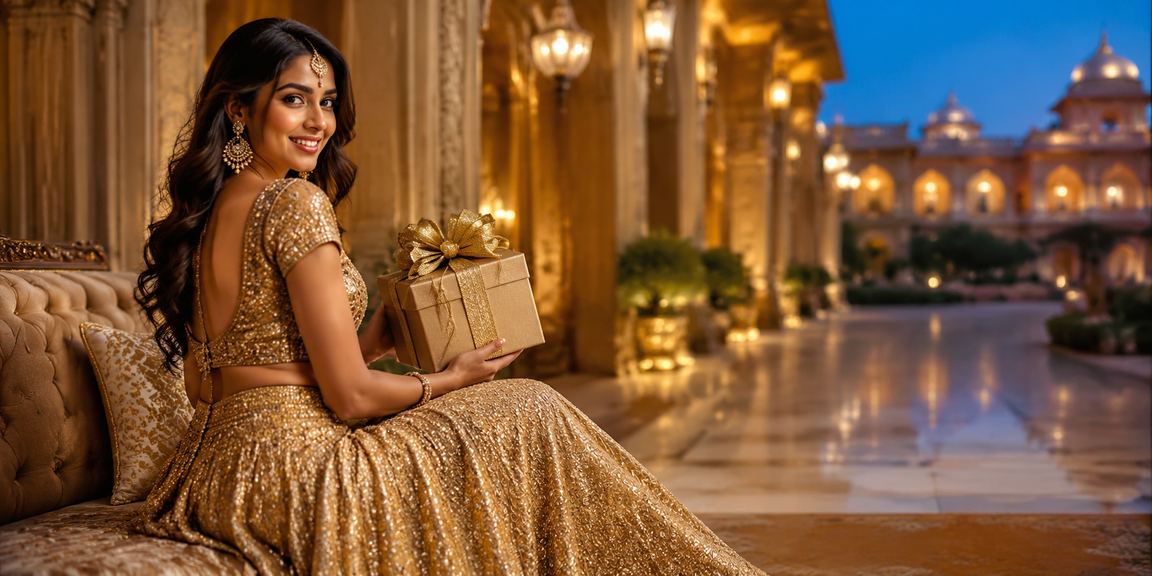 Mobile UPI payment in India with traditional attire